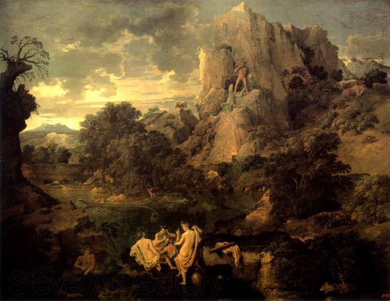 Nicolas Poussin Landscape with Hercules and Cacus Spain oil painting art